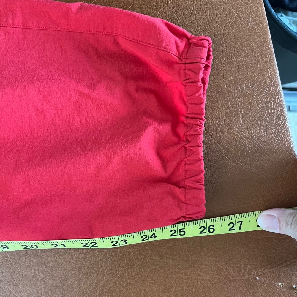 Cabi Cargo Jogger Pants Red Pull On Utility Pants Size Medium - Picture 10 of 10